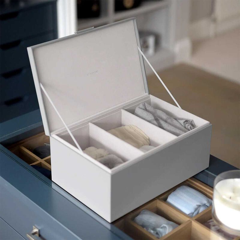 Stackers Medium Lidded Storage Box Pebble Grey image number 2